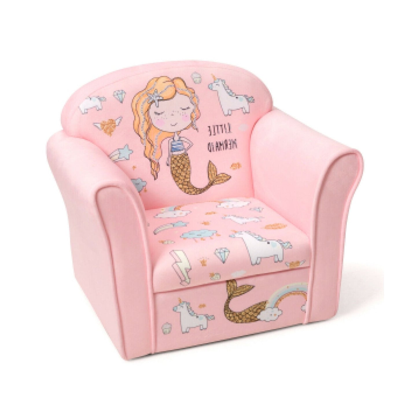 Kids Lamb Sofa Children Armrest Couch