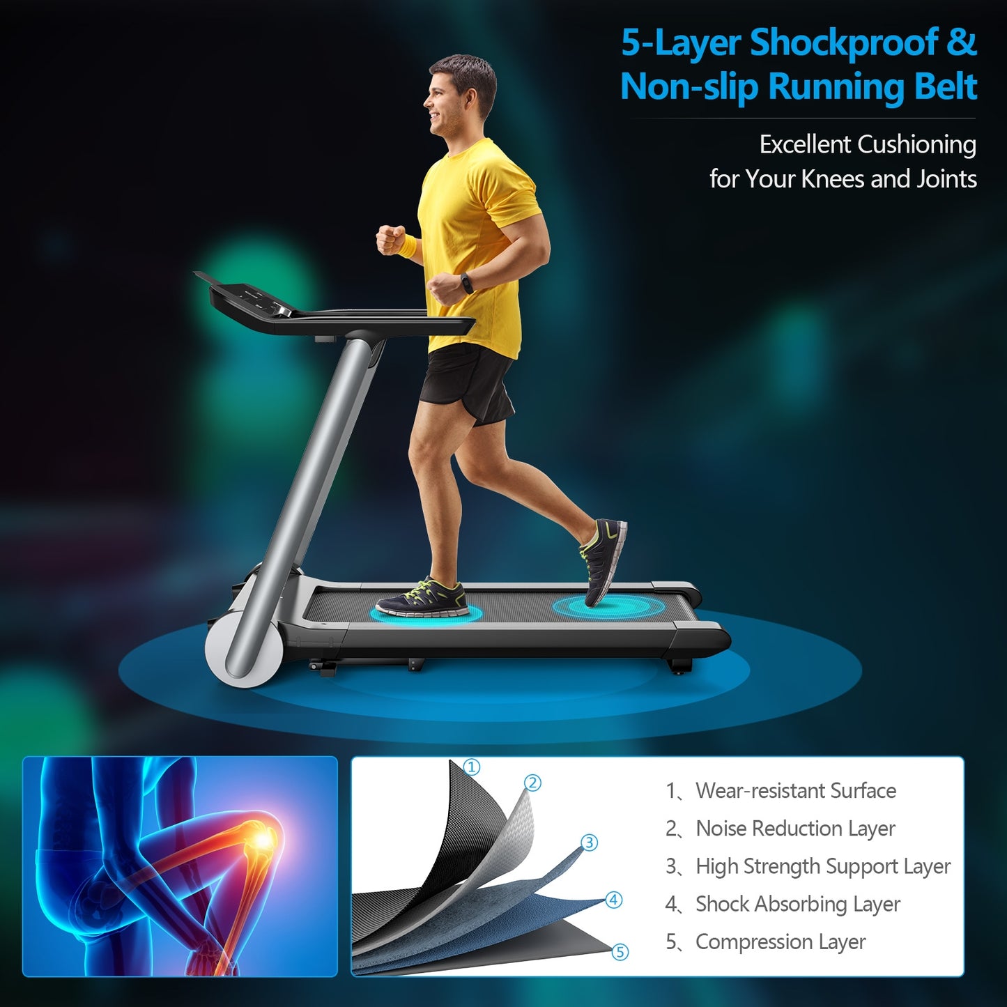 Italian Designed Folding Treadmill for Home