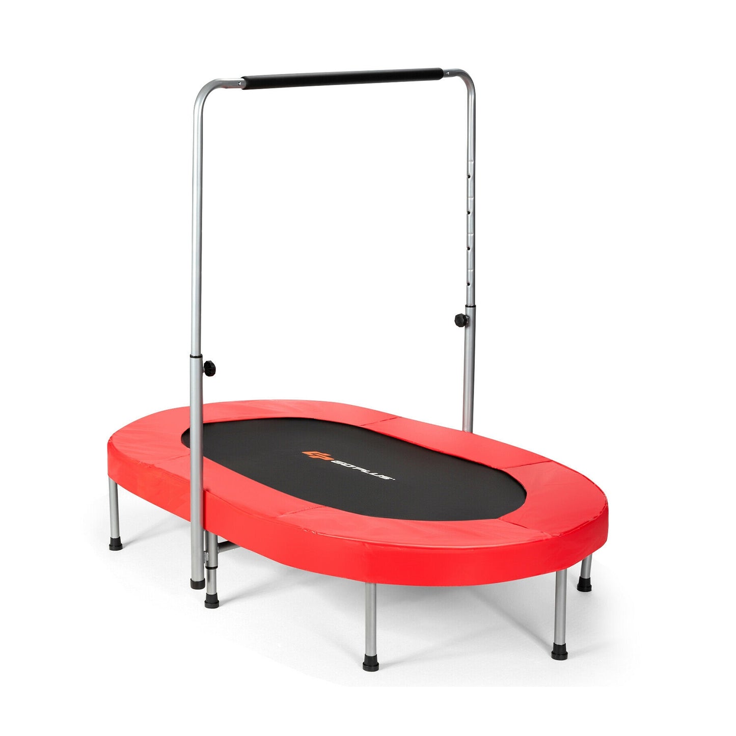 2-Person Foldable Mini Kids Fitness Rebounder Trampoline-Blue