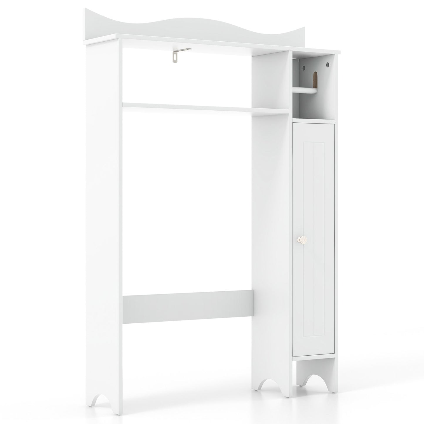 Over the Toilet Storage Cabinet with Toilet Paper Holder-Gray