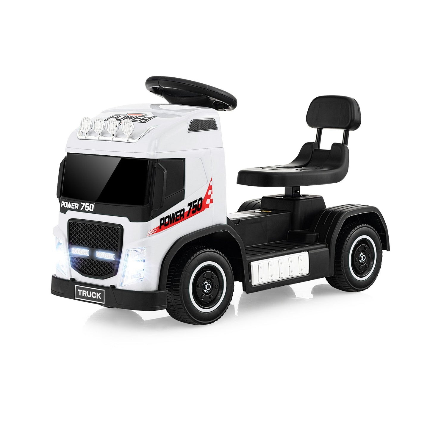 6V Kids Electric Ride-on Truck with Height Adjustable Seat-Pink