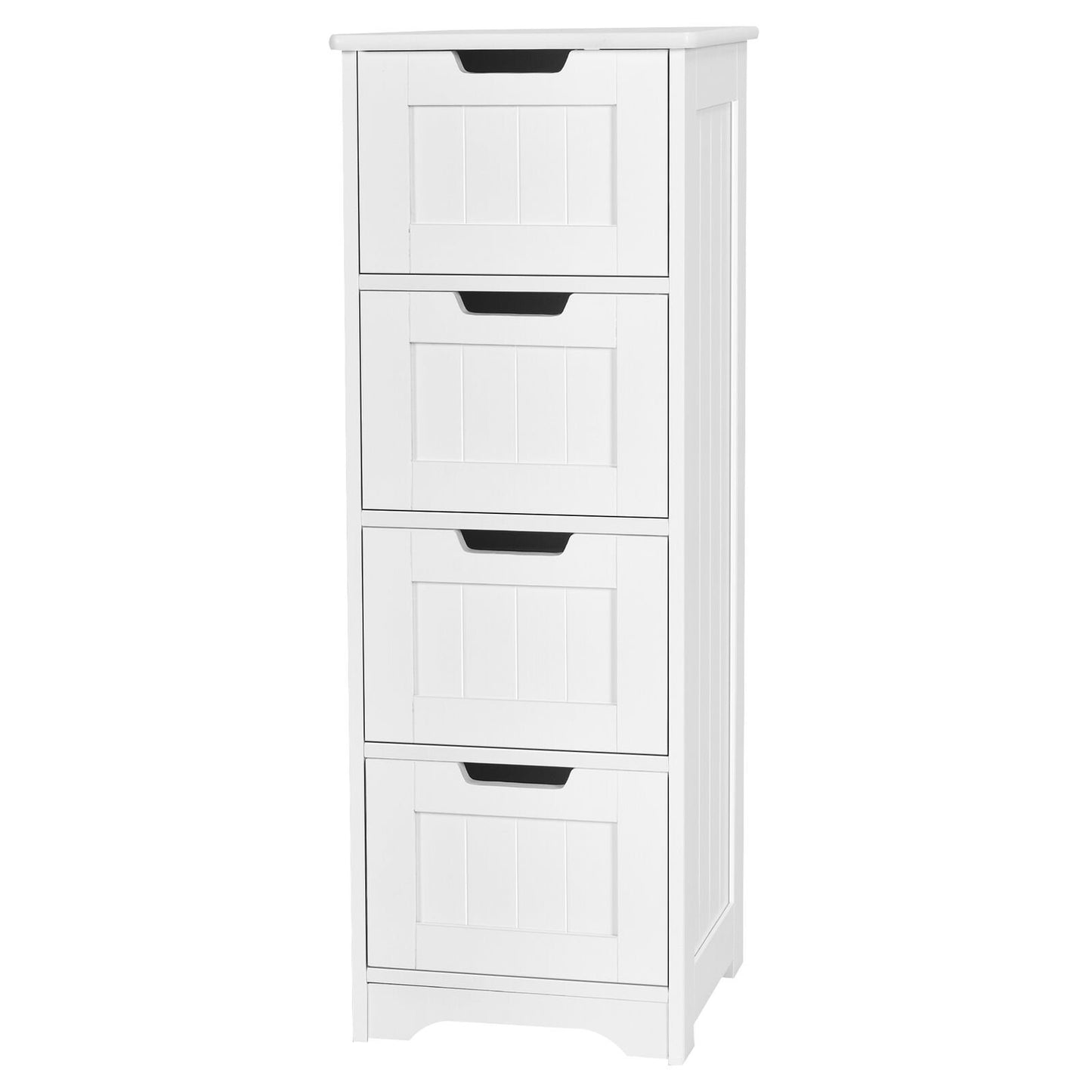 Free-Standing Side Storage Organizer with 4 Drawers-Black
