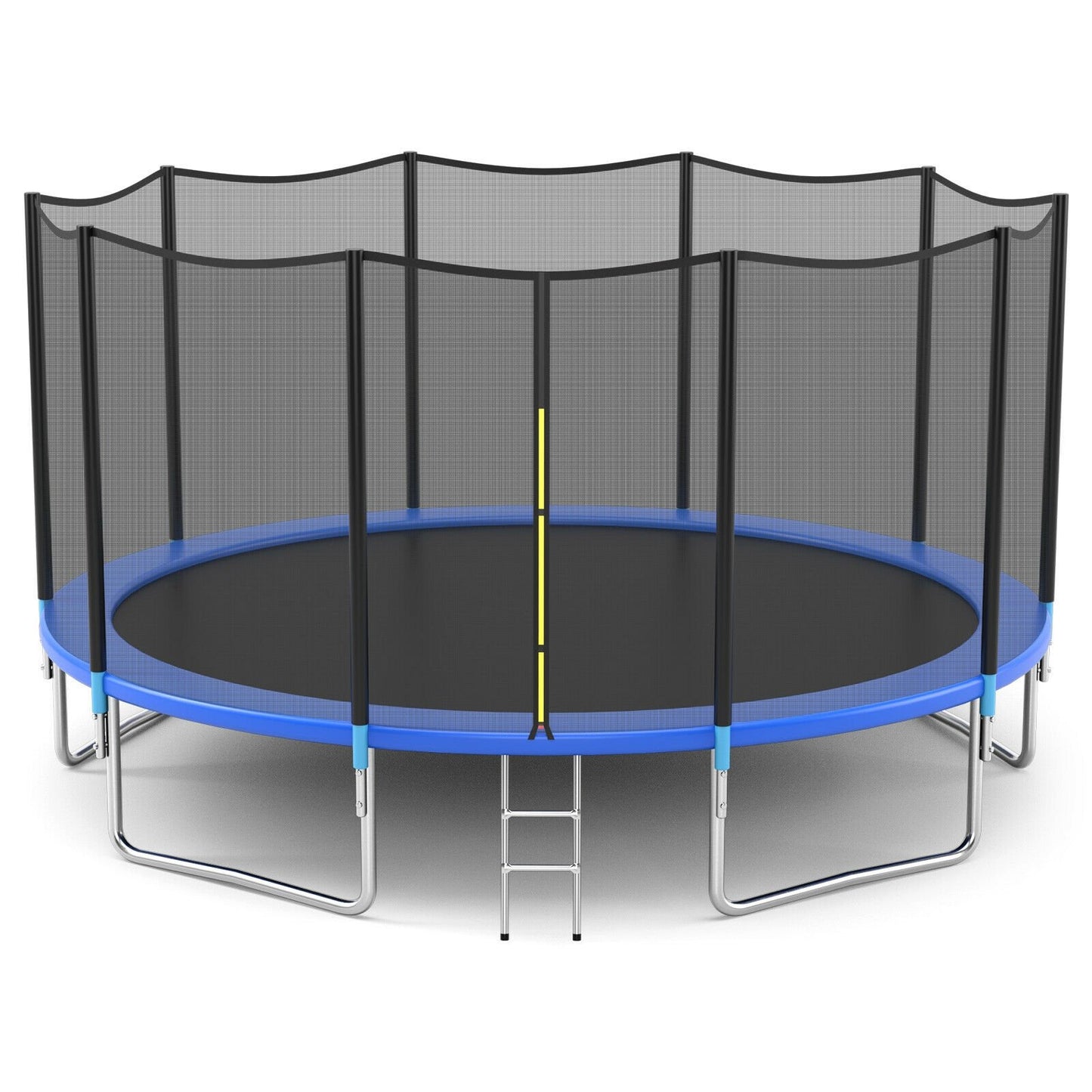 8/10/12/14/15/16 Feet Outdoor Trampoline Bounce Combo with Safety Closure Net Ladder-16 ft