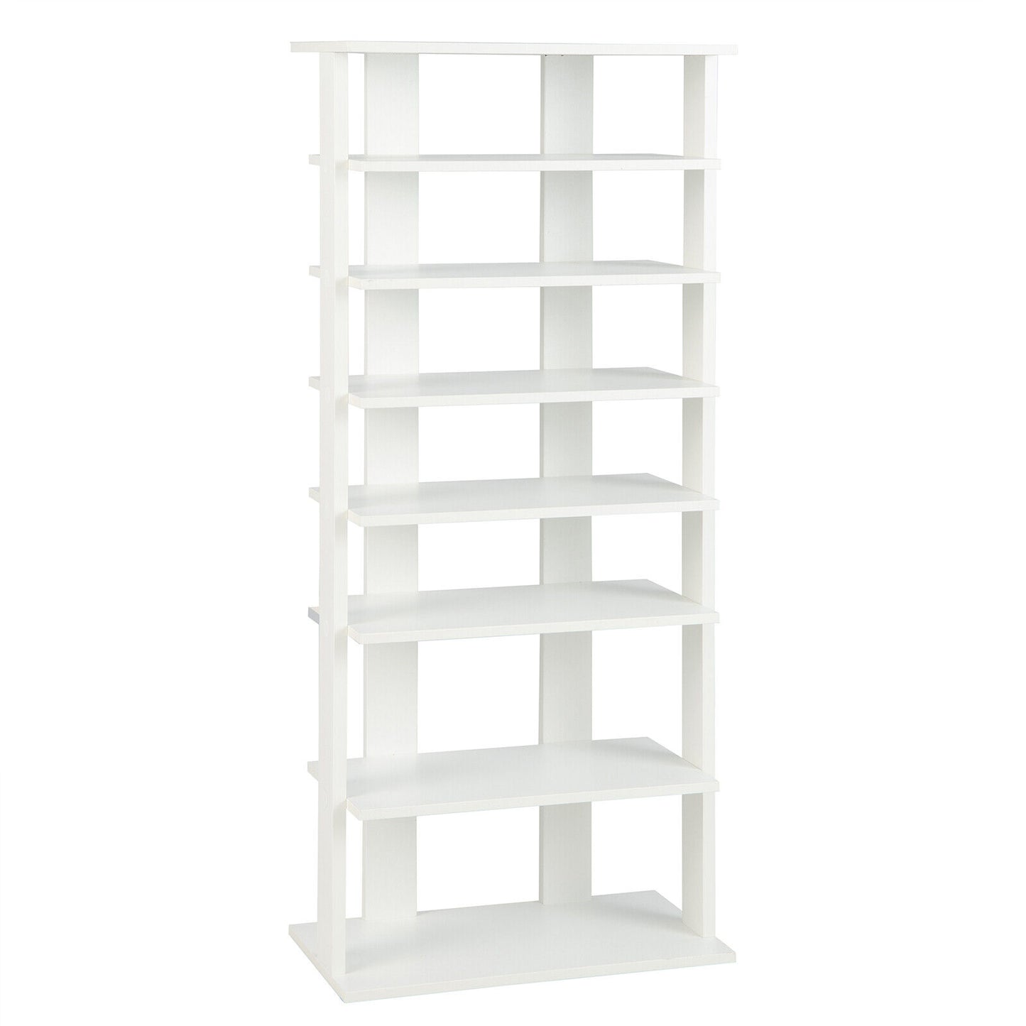 7 Tiers Vertical Shoe Rack for Front Door-Rustic Brown
