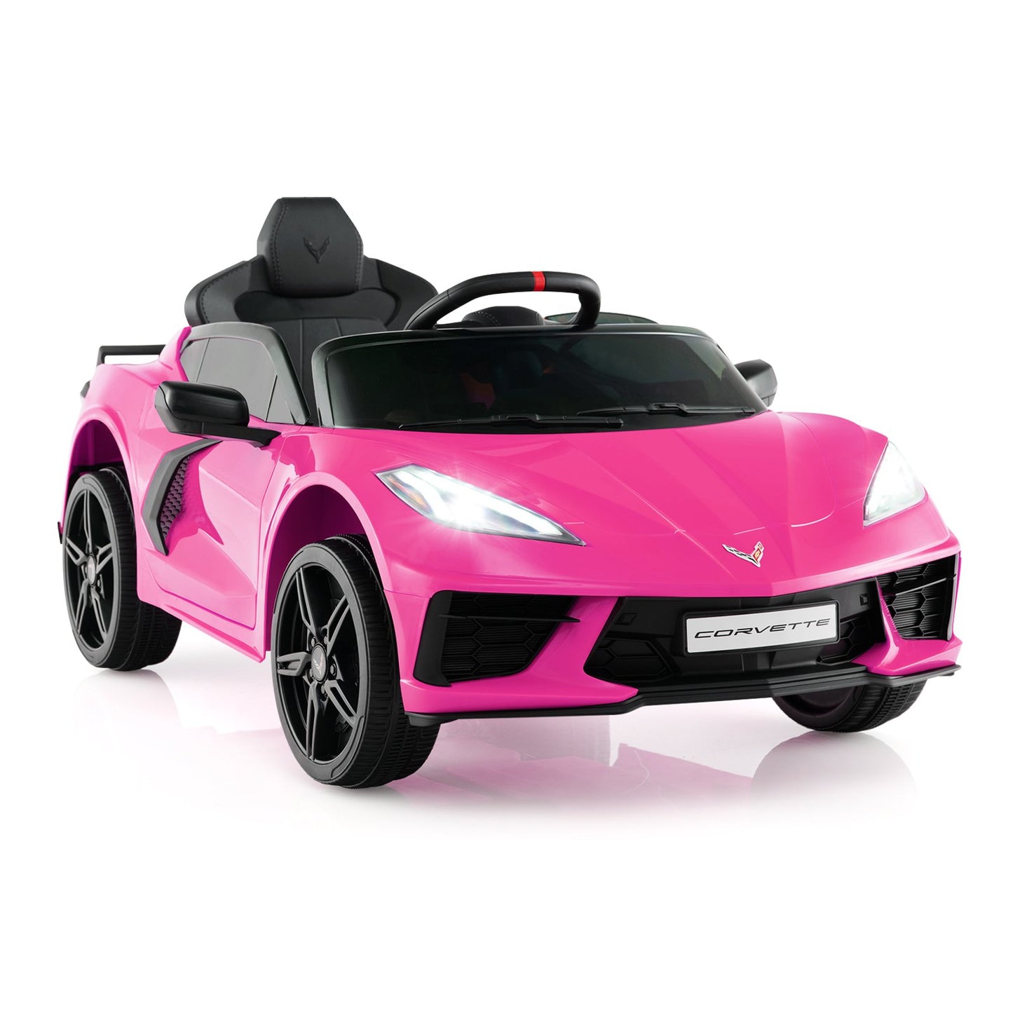 12V Electric Kids Ride On Car Licensed Chevrolet Corvette C8 with Remote Control Ages 3+ Years Old-Orange
