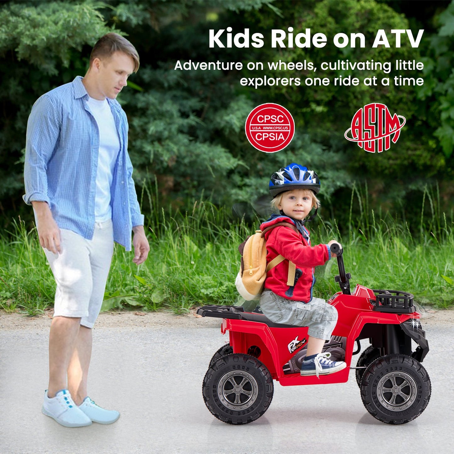 6V Kids Ride On Electric ATV with LED Headlights and MP3 Player-Black