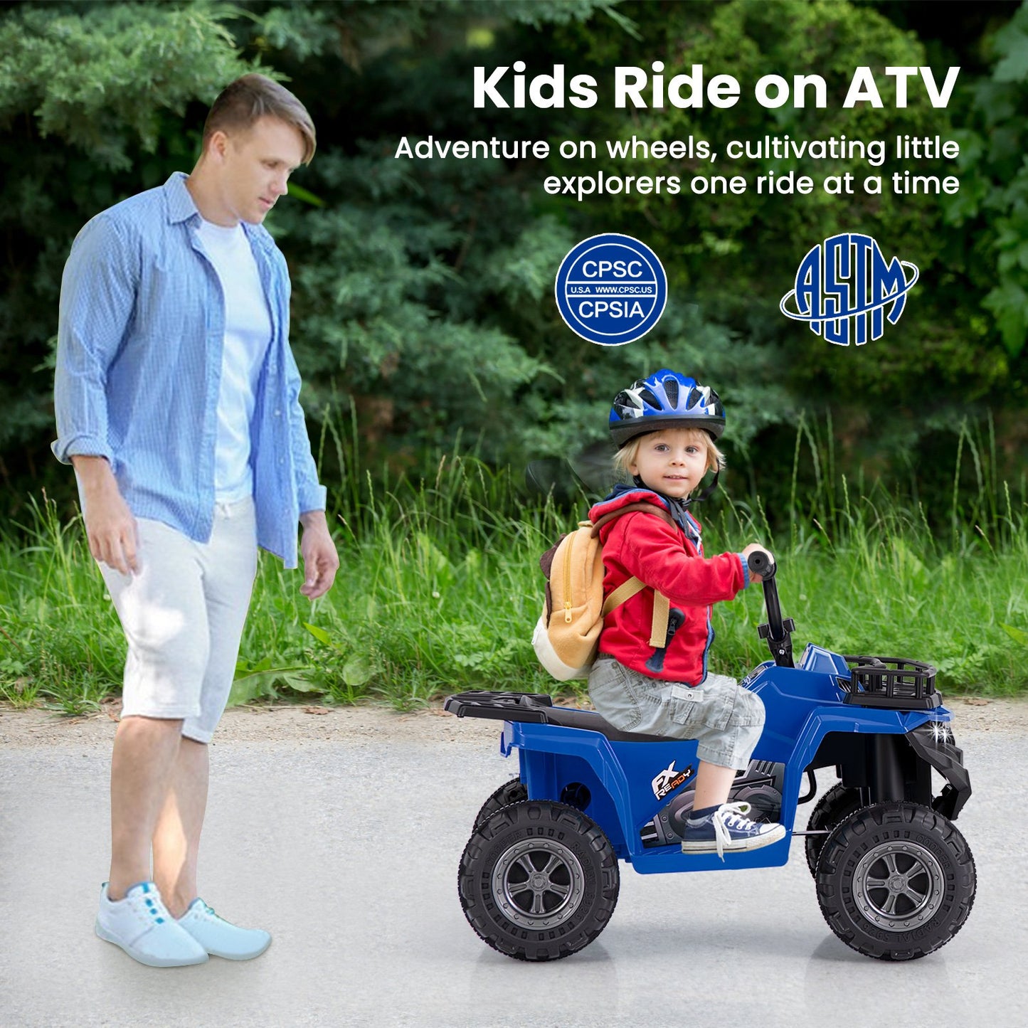 6V Kids Ride On Electric ATV with LED Headlights and MP3 Player-Black