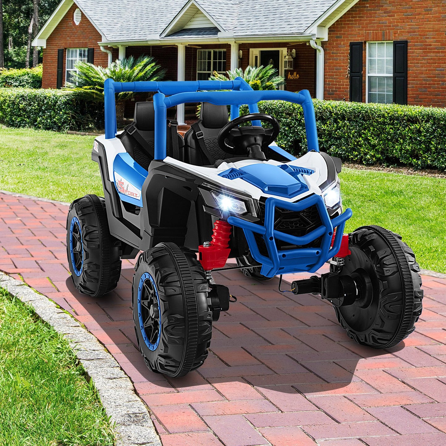 2-Seater Kids Ride on UTV with 2.4G Remote Control for over 3 Years Old Children-Black