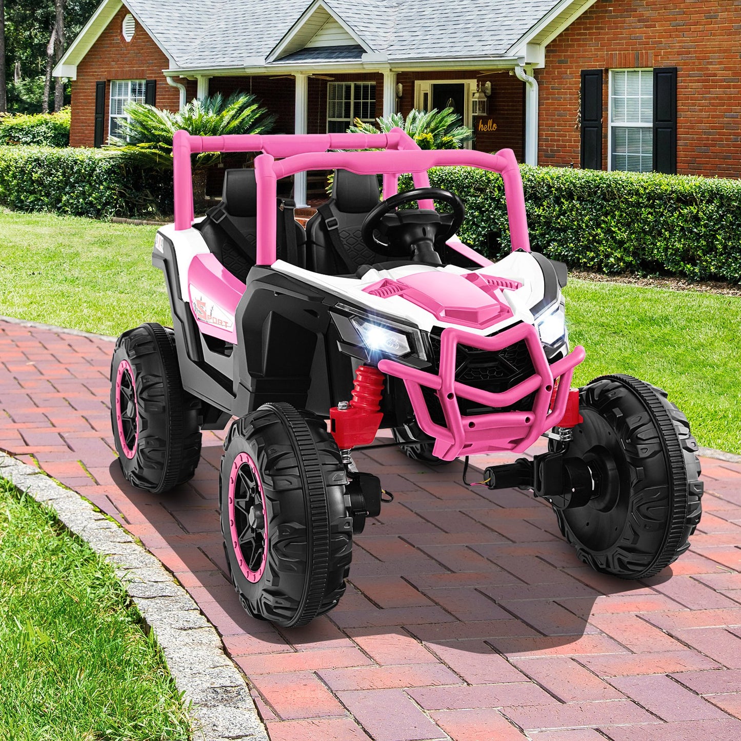 2-Seater Kids Ride on UTV with 2.4G Remote Control for over 3 Years Old Children-Black