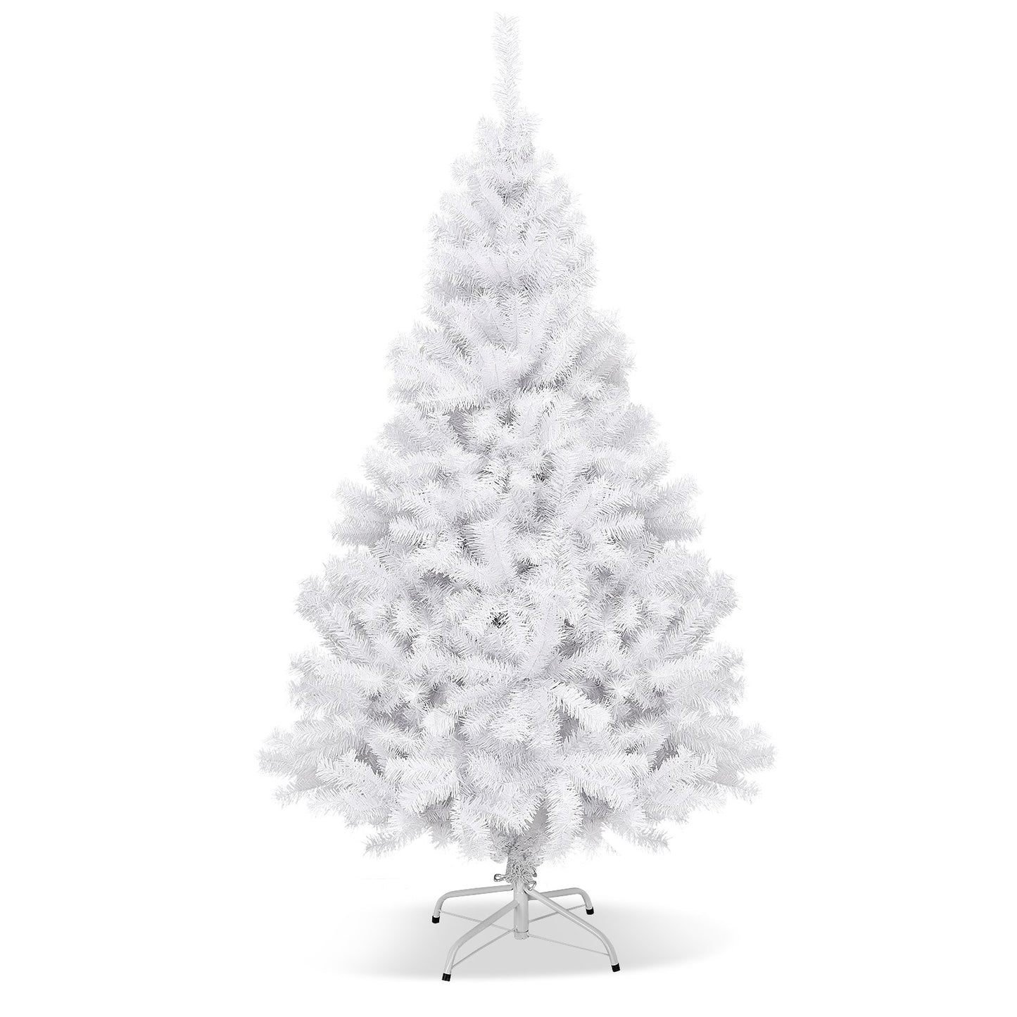 6 Feet / 7.5 Feet / 9 Feet Hinged Artificial Christmas Tree with Metal Stand-9 Feet