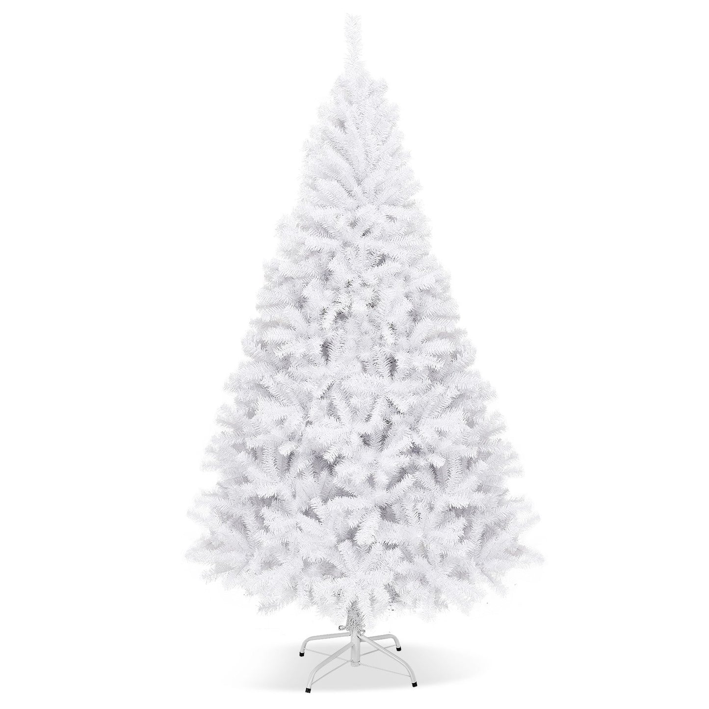6 Feet / 7.5 Feet / 9 Feet Hinged Artificial Christmas Tree with Metal Stand-9 Feet