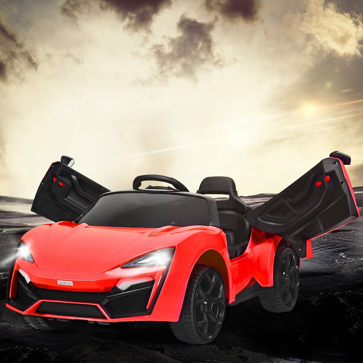 12V 2.4G RC Electric Vehicle with Lights-Black