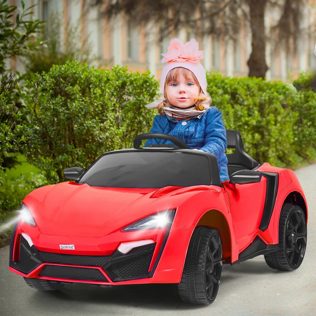 12V 2.4G RC Electric Vehicle with Lights-Black