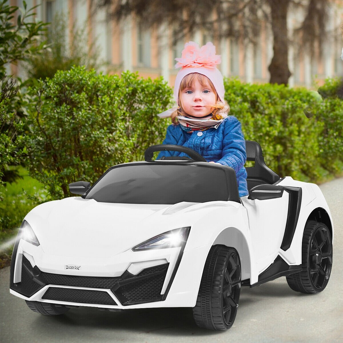 12V 2.4G RC Electric Vehicle with Lights-Black