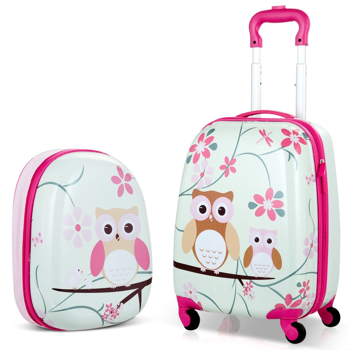 2 Pieces ABS Kids Suitcase Backpack Luggage Set