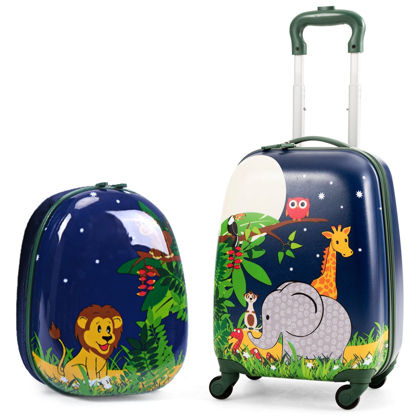 2 Pieces ABS Kids Suitcase Backpack Luggage Set