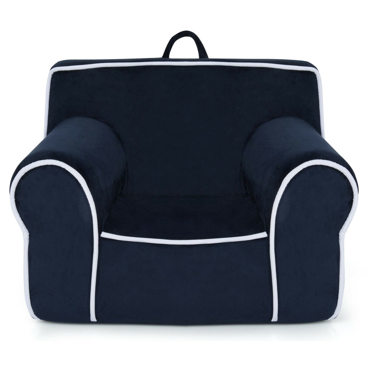 Upholstered Kids Sofa with Velvet Fabric and High-Quality Sponge-Blue