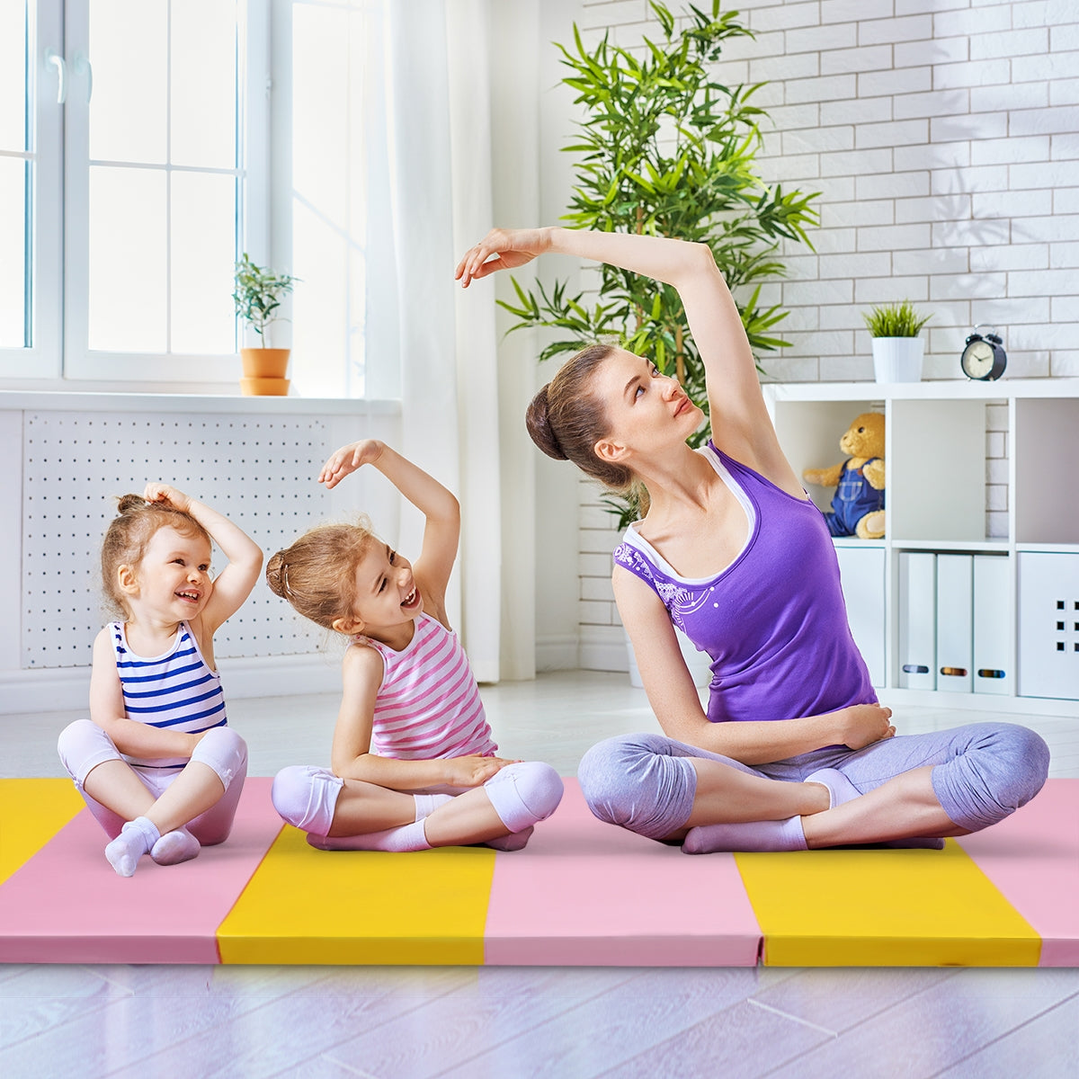 6 Feet x 2 Feet x 2.5 Inch 3-Fold Gymnastics Tumbling Fitness Mat