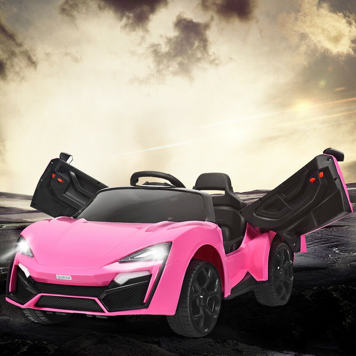12V 2.4G RC Electric Vehicle with Lights-Black