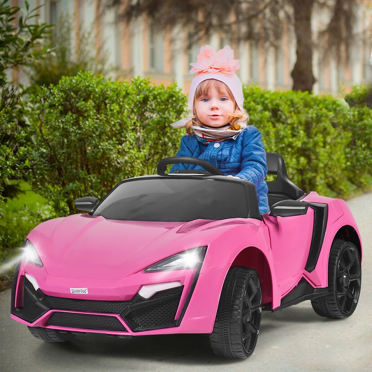 12V 2.4G RC Electric Vehicle with Lights-Black