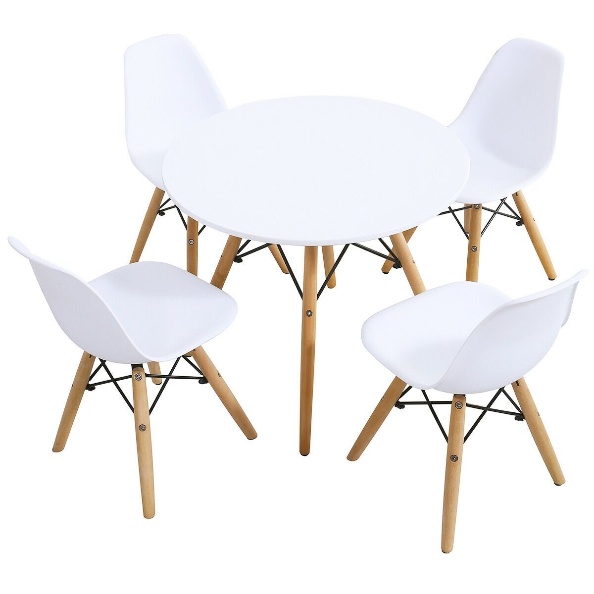 5 Pieces Kid's Colorful Set with 4 Armless Chairs