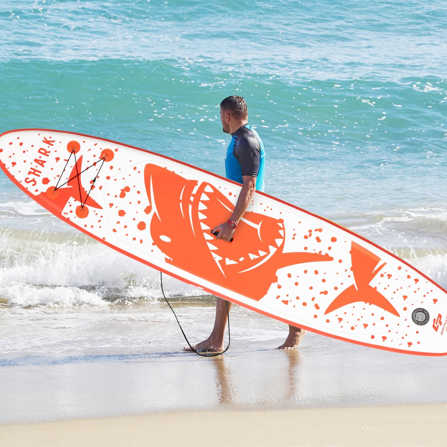 Inflatable Stand Up Paddle Board with Backpack Aluminum Paddle Pump-M