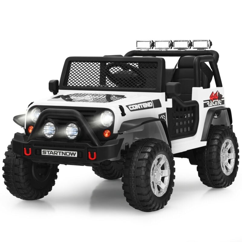 12V Kids Electric Ride On Truck with Remote Control and Operation Lever-Black