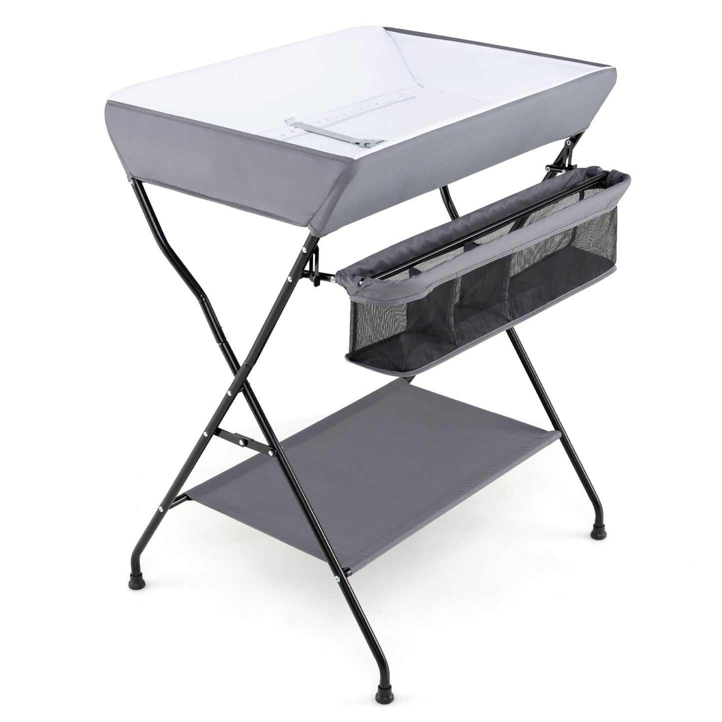 Baby Storage Folding Diaper Changing Table-Black