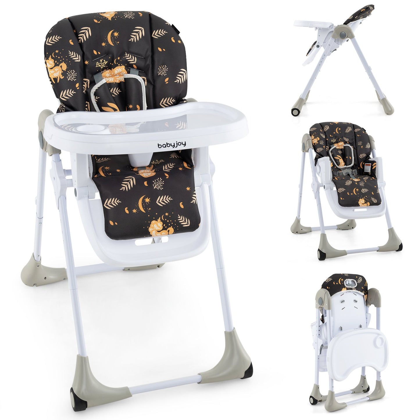3-In-1 Convertible Baby High Chair for Toddlers-Beige