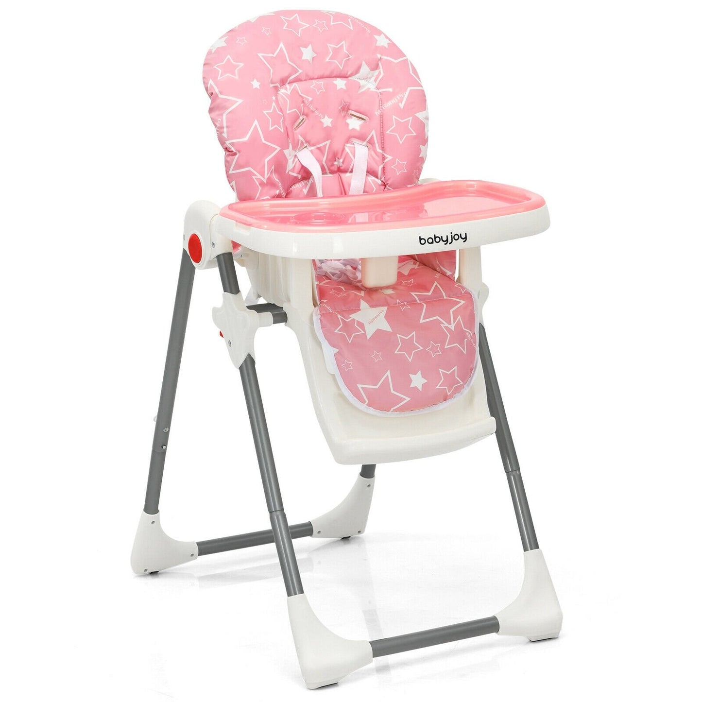 Folding Baby High Dining Chair with 6-Level Height Adjustment-Beige