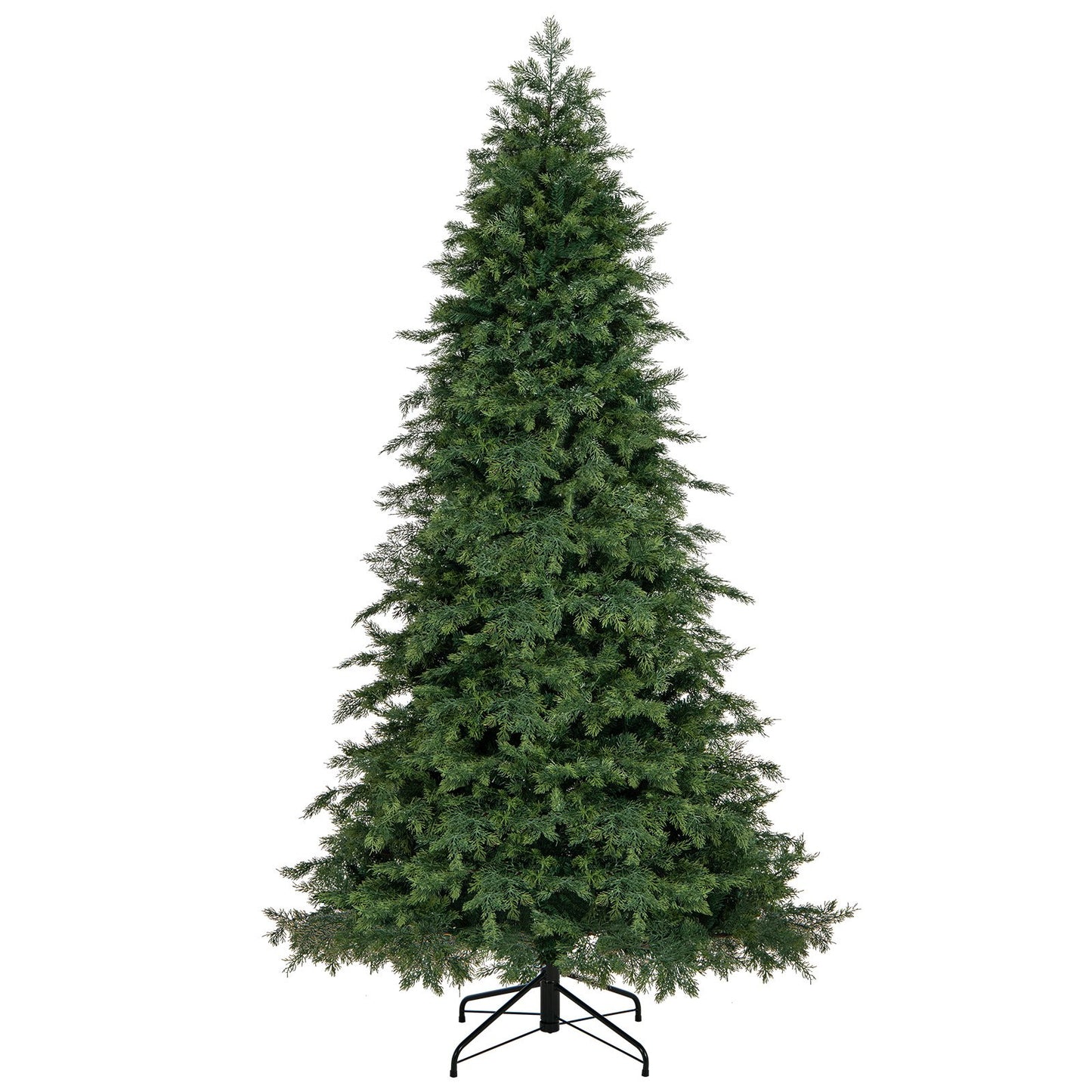 6/7.5 Feet Pre-Lit Artificial Christmas Tree with 11 Modes and Metal Stand-6 ft