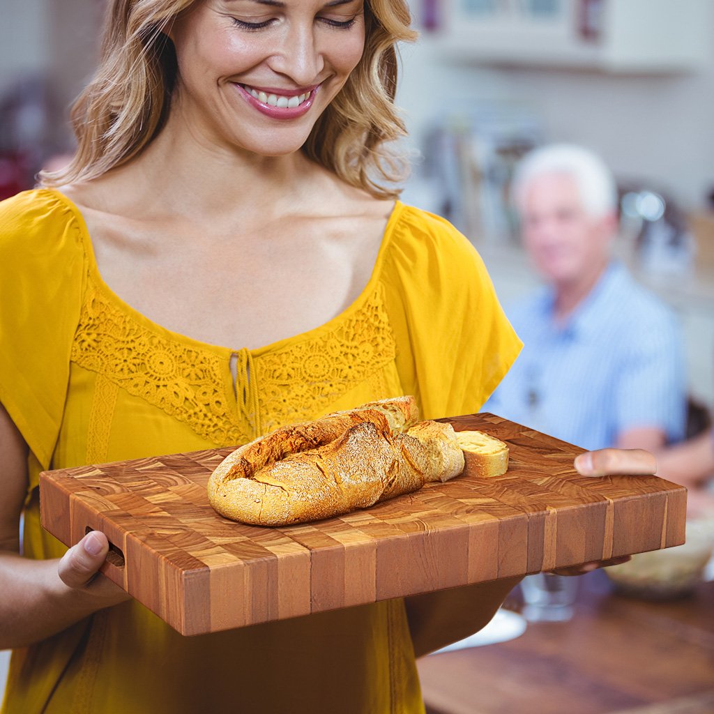 End Grain Cutting Board With Natural Waxes and Oils