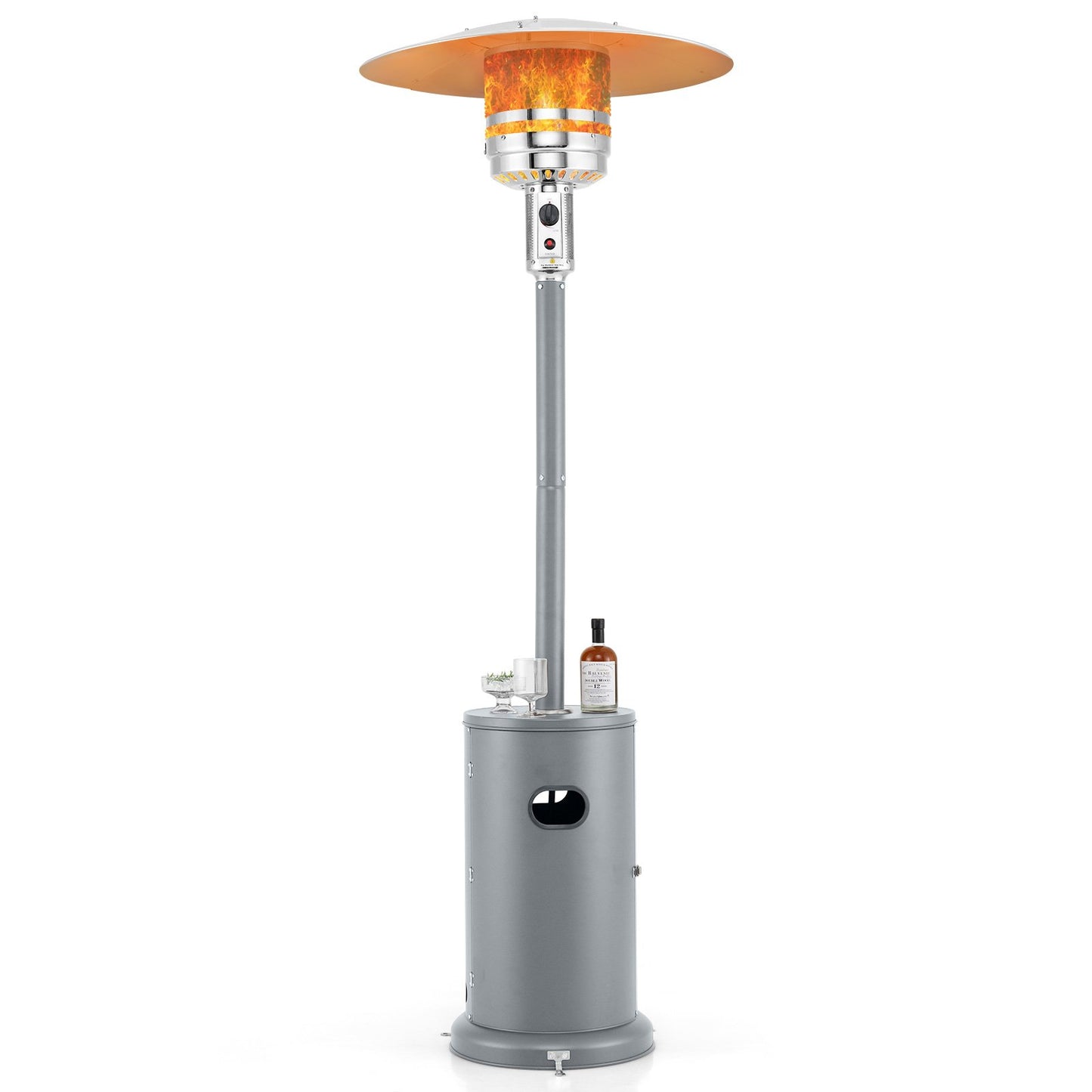 50000 BTU Propane Patio Heater with Round Table Design-Black