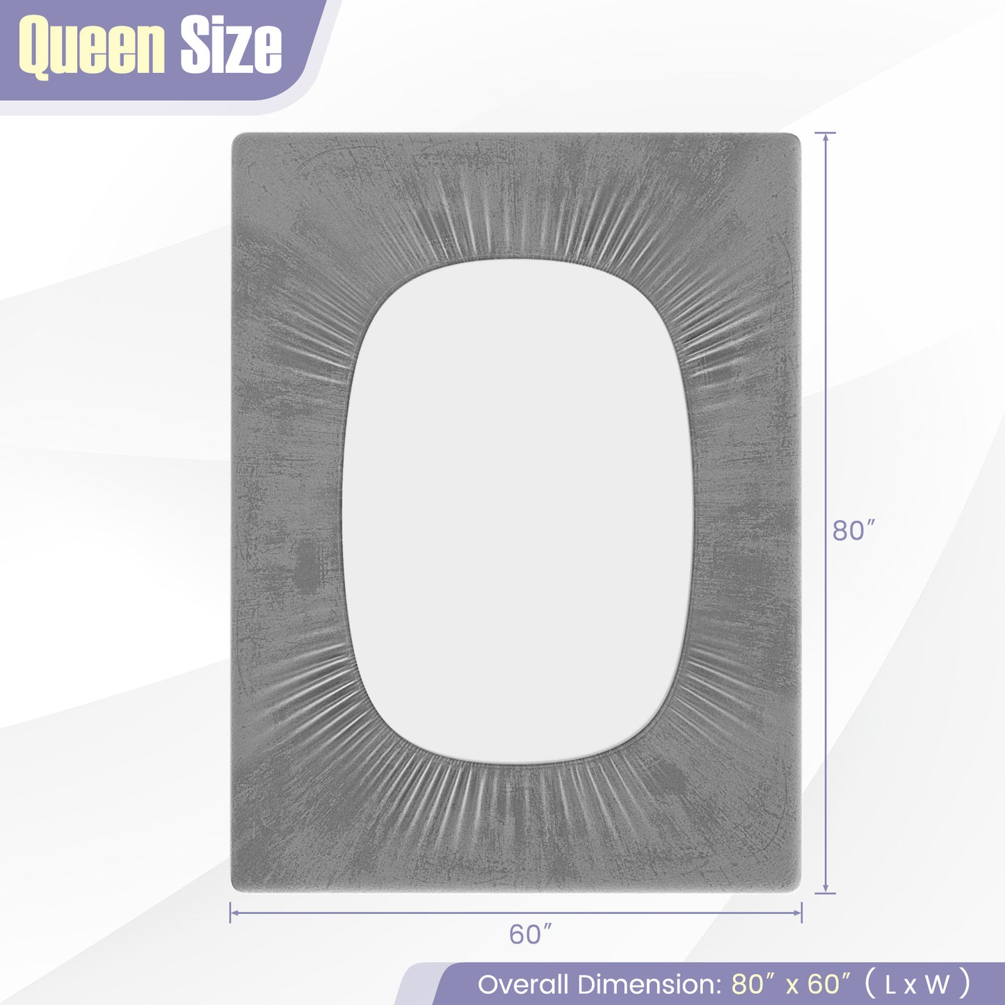 Twin/Queen/King Size Mattress Protector Luxury Super Soft Velvet Mattress Topper-Queen Size