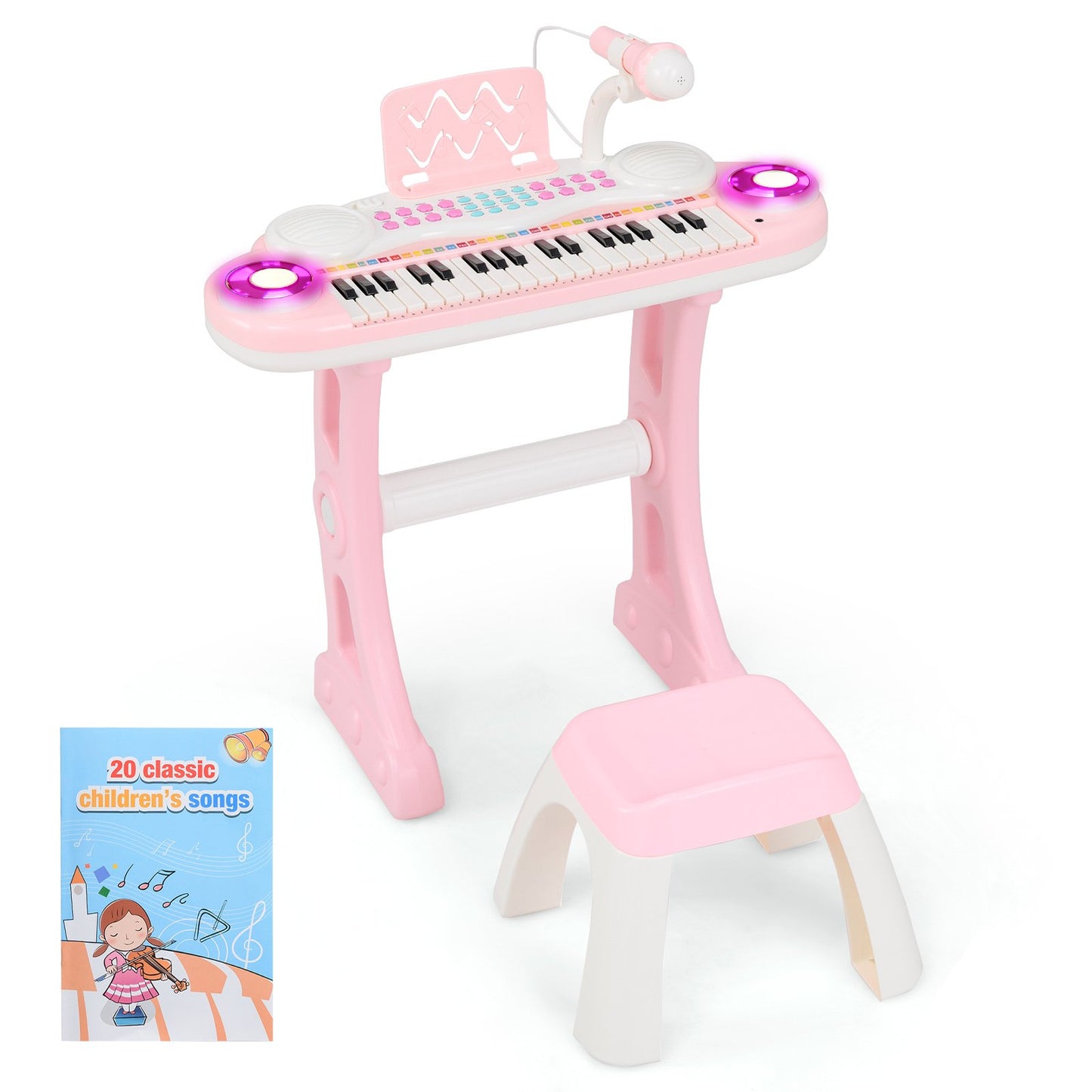 37-key Kids Electronic Piano Keyboard Playset-Blue