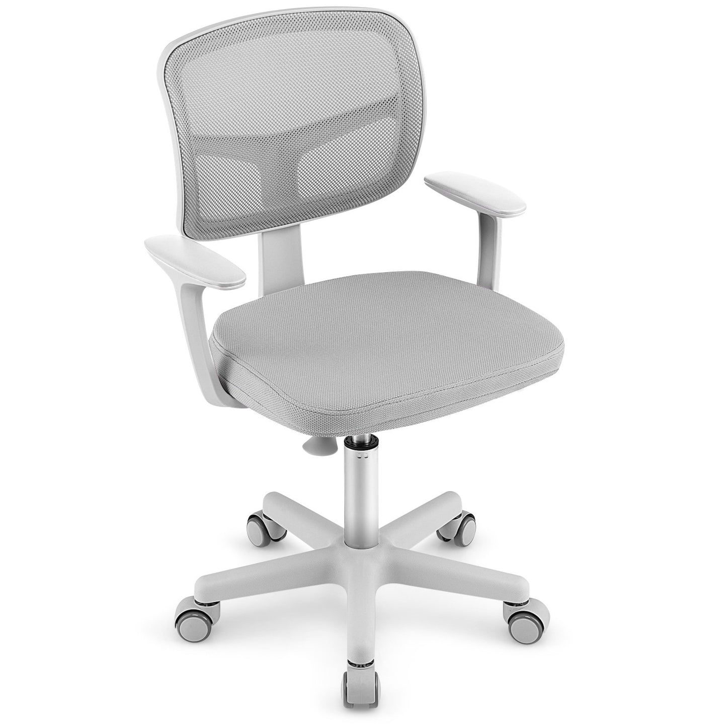 Adjustable Desk Chair with Auto Brake Casters for Kids-Blue