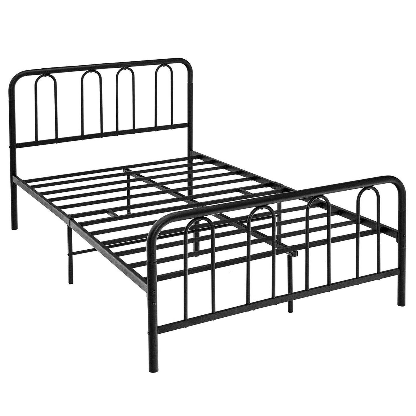 Full/Queen Size Metal Bed Frame with Headboard and Footboard-Queen Size