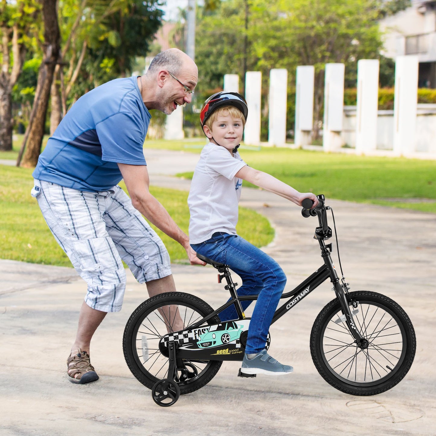 14 Inch Kids Bike Adjustable for 3-5 Years Old with Low-Step Frame
