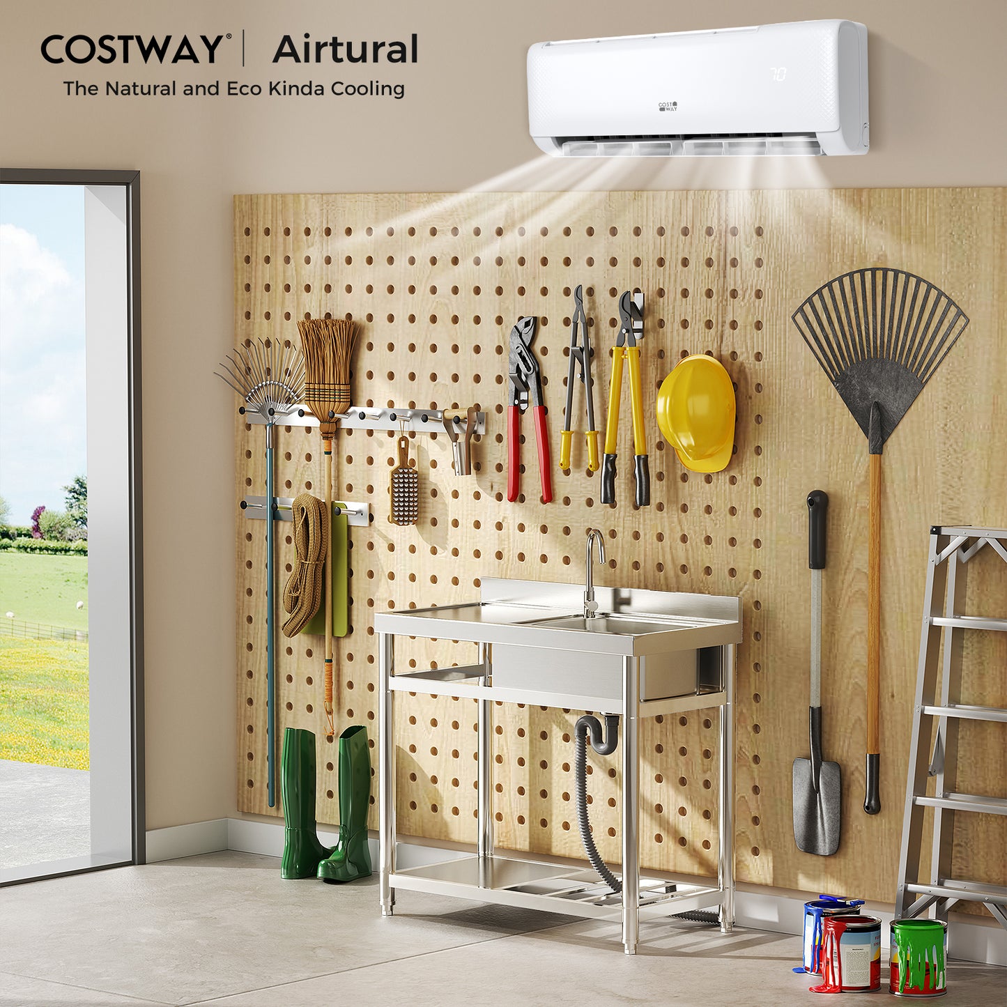 Airtural Series 24000 BTU 21 SEER2 Ductless Mini Split Air Conditioner Heater Energy Star Certified WiFi Enabled