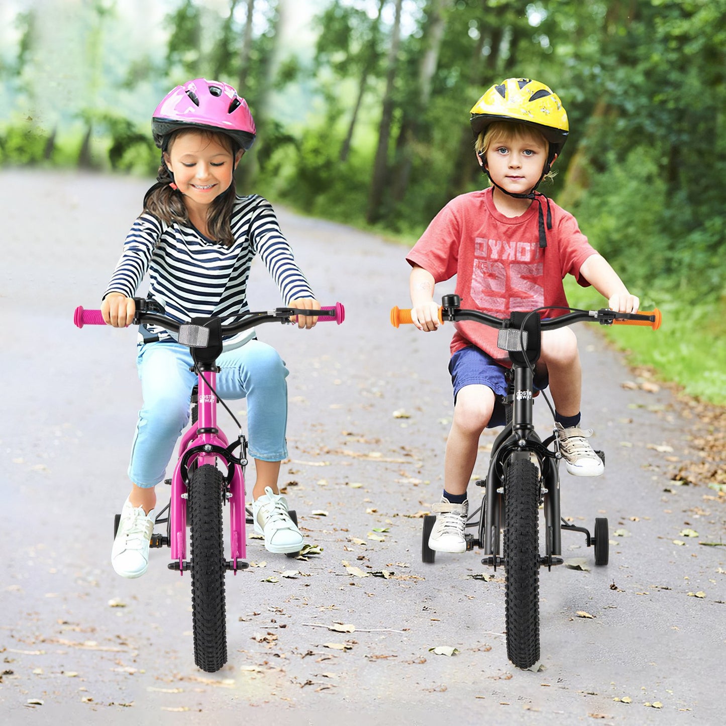 18 Inch Kids Bike for 4-8 Years Old Adjustable with Removable Training Wheels