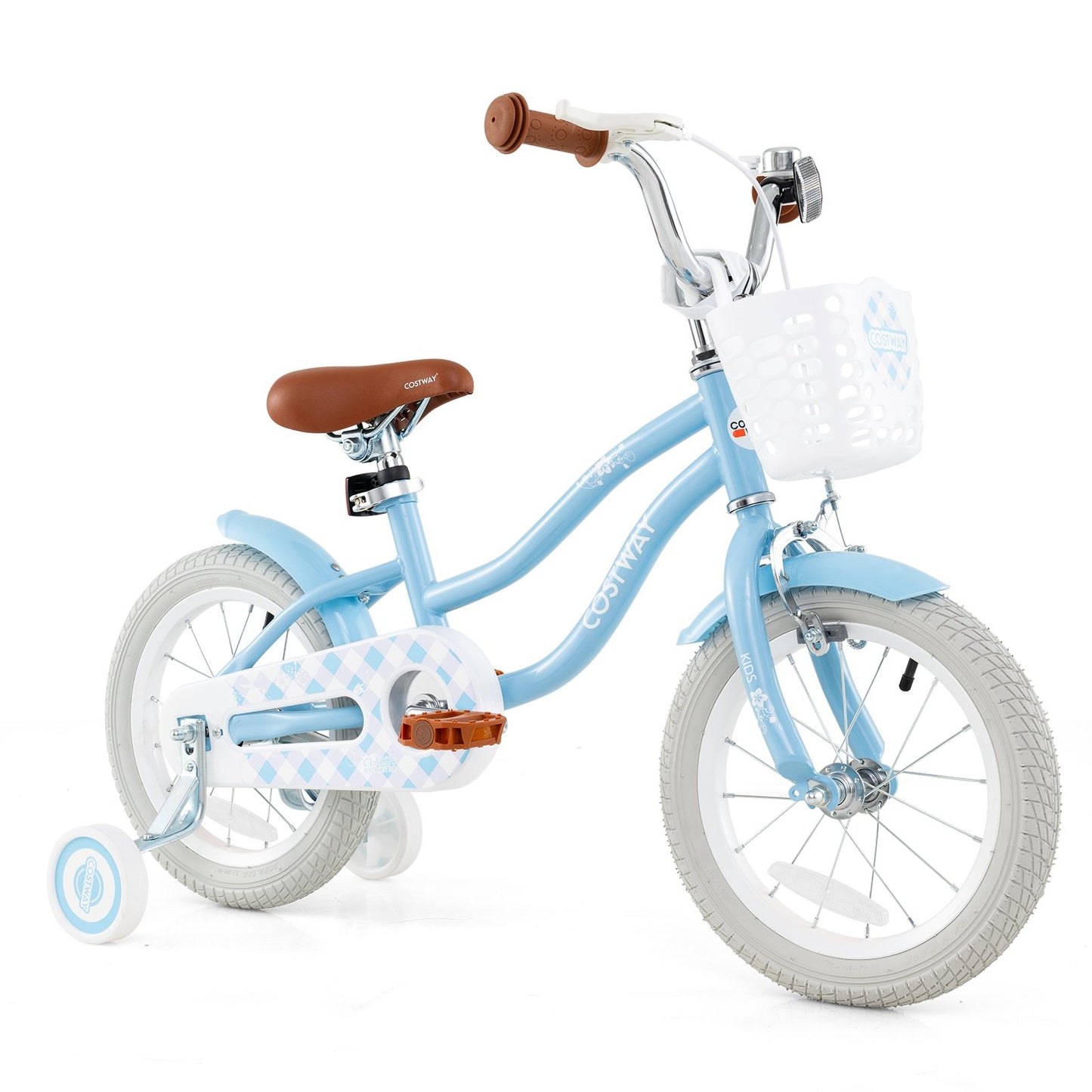 16 Inch Kids Bike with Adjustable Handlebar and Seat for 4-7 Year Old