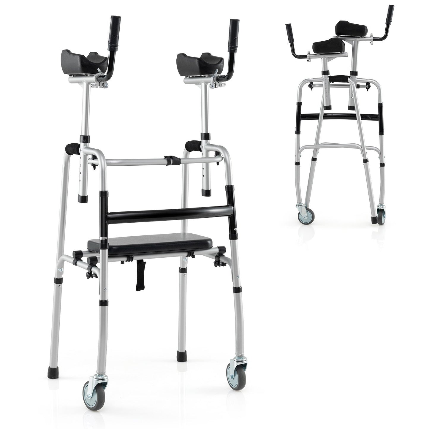 Versatile Rolling Walker for Rehabilitation Training-Navy