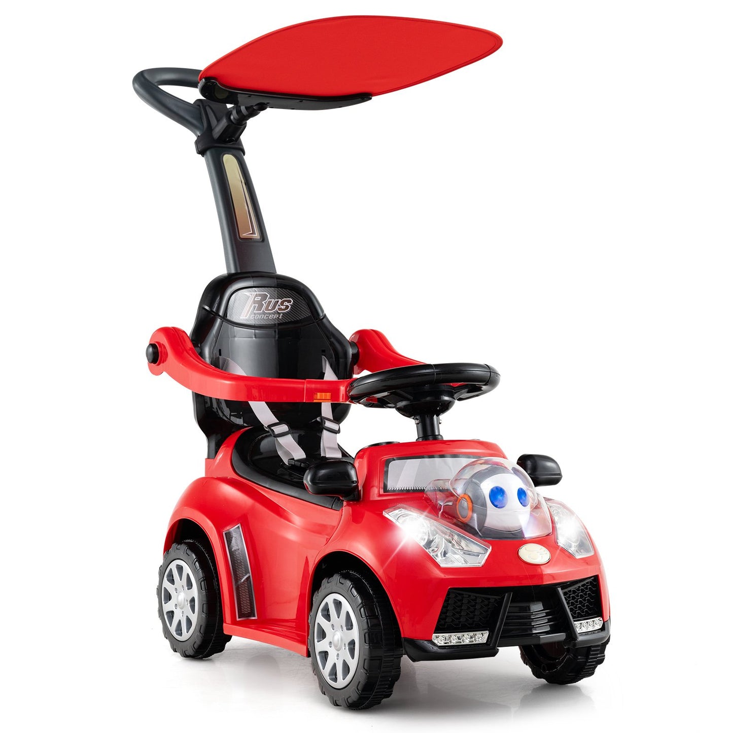 3 in 1 Push Car for Toddler Stroller Sliding Walking Car for Boys and Girls-Pink