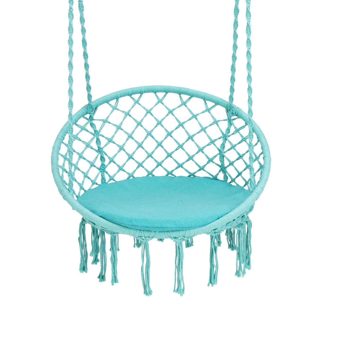 Cushioned Hammock Swing Chair with Hanging Kit-Beige