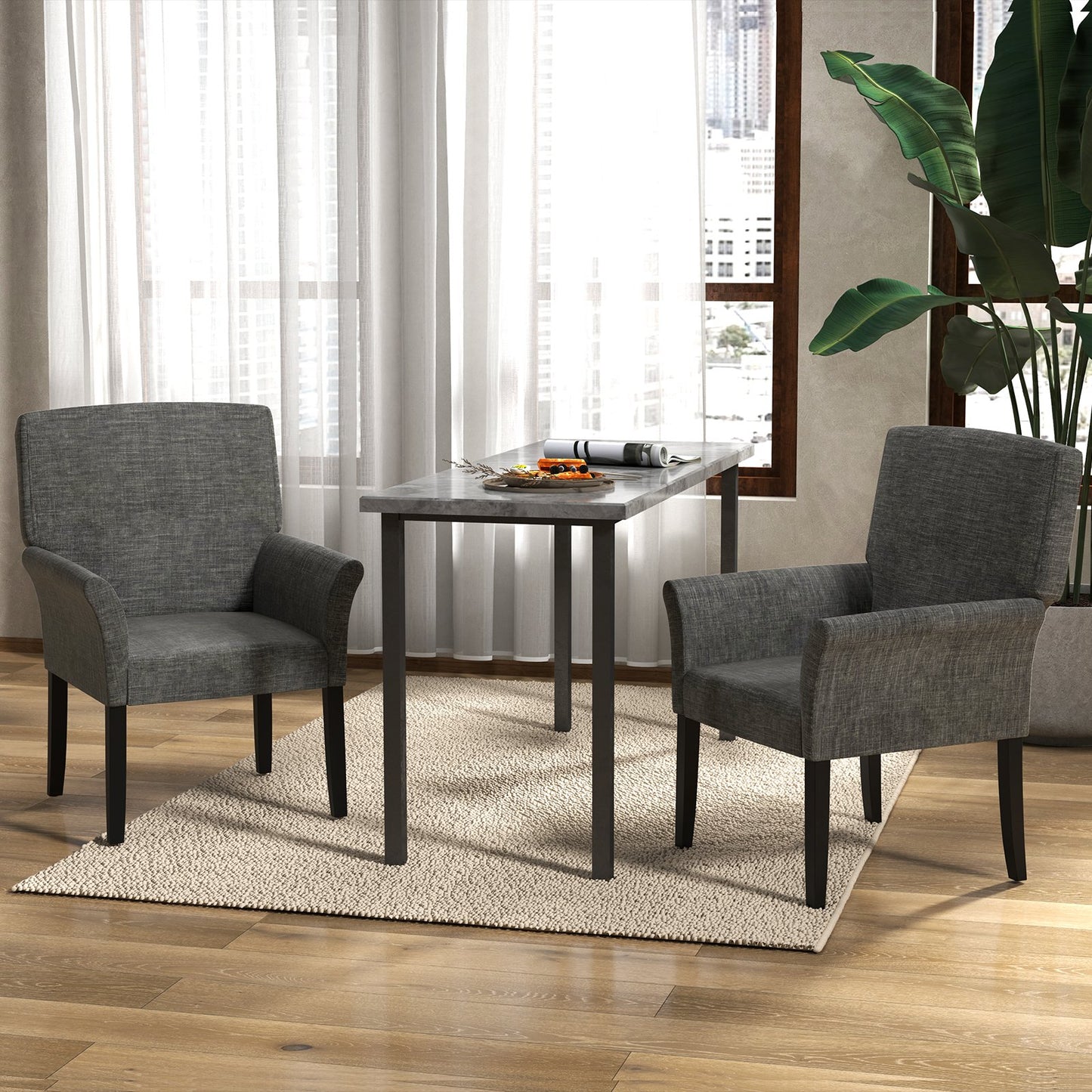 Executive Guest Chair Reception Waiting Room Arm Chair-Beige