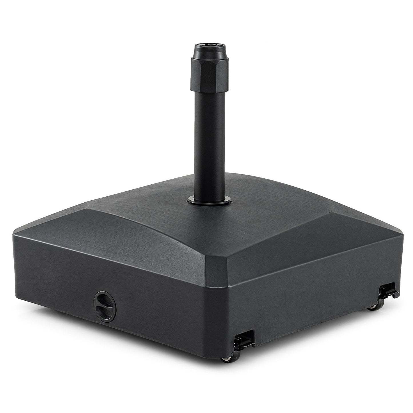 176 LBS Fillable Mobile Umbrella Base with 4 Wheels and 2 Locks-Black