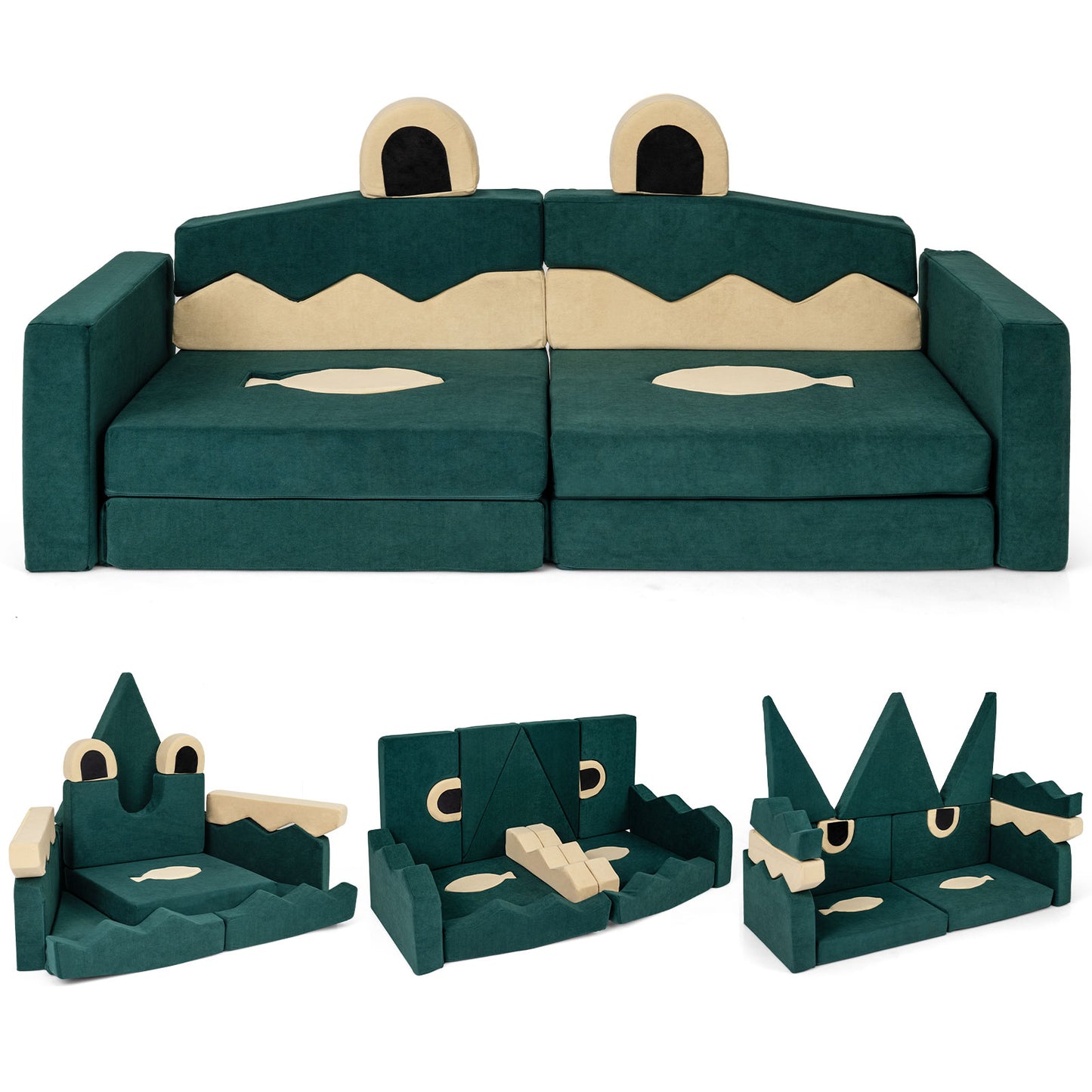 17 Pieces Modular Kids Play Couch for Inspiring Creativity