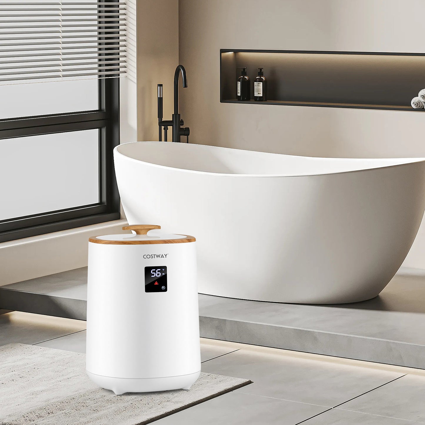 18 L Large Blanket Towel Warmer with LED Display for Bathroom-White