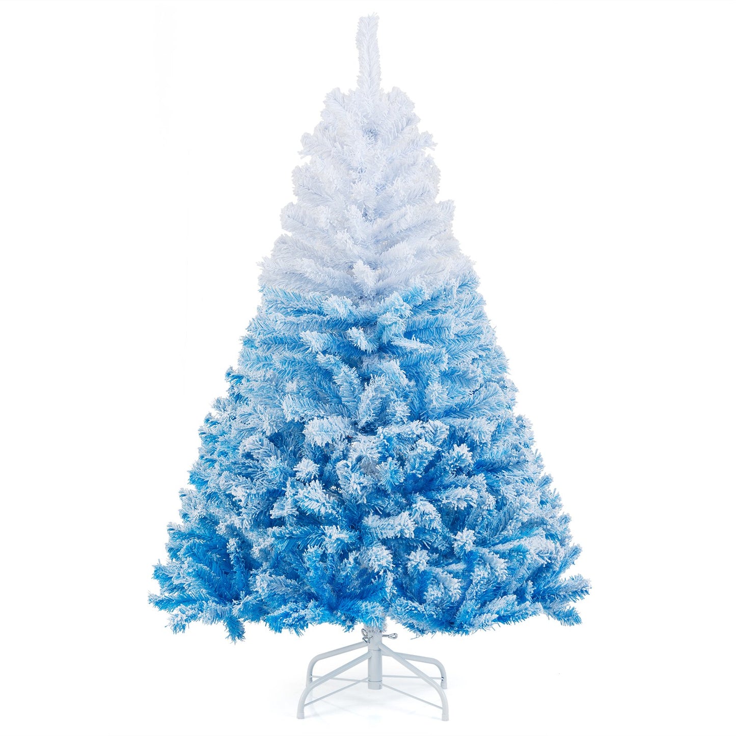 2025 New Artificial Christmas Tree with 456 Branch Tips and Folding Metal Stand-5FT