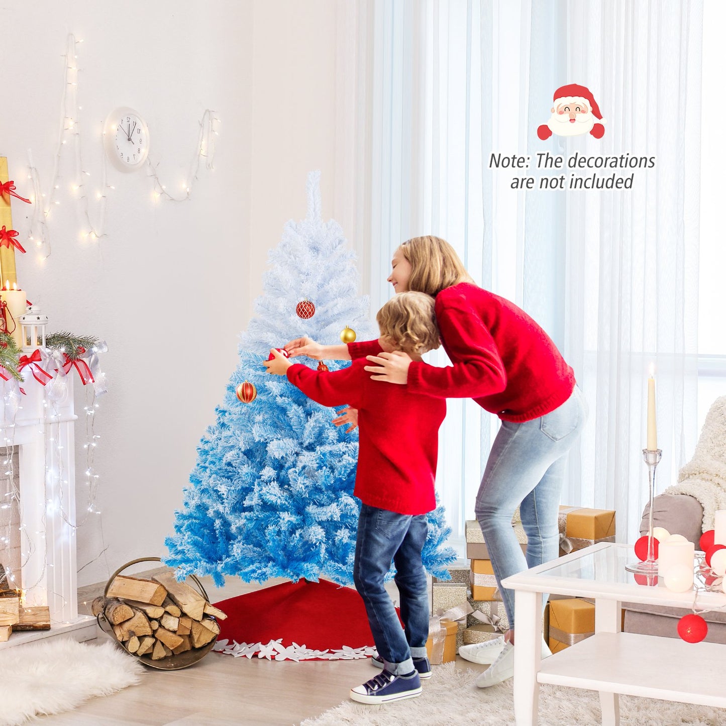2025 New Artificial Christmas Tree with 456 Branch Tips and Folding Metal Stand-5FT